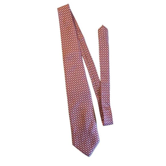 Vera Bradley Other - Vera Bradley for Baekaard Pink Basket Weave Pattern Silk Tie Long